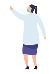 female doctor wearing medical mask