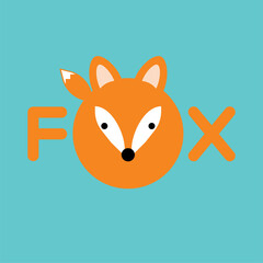 Fox creative logo icon. Vector illustration.