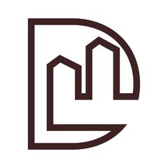 Fototapeta premium d f logo for construction