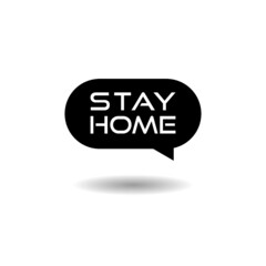 Stay Home Save Lives Speech Bubble with shadow