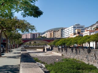 Fototapeta na wymiar View over a baranco in the museum district of Santa Cruz de Tenerife