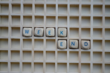 Letter cubes "Weekend"