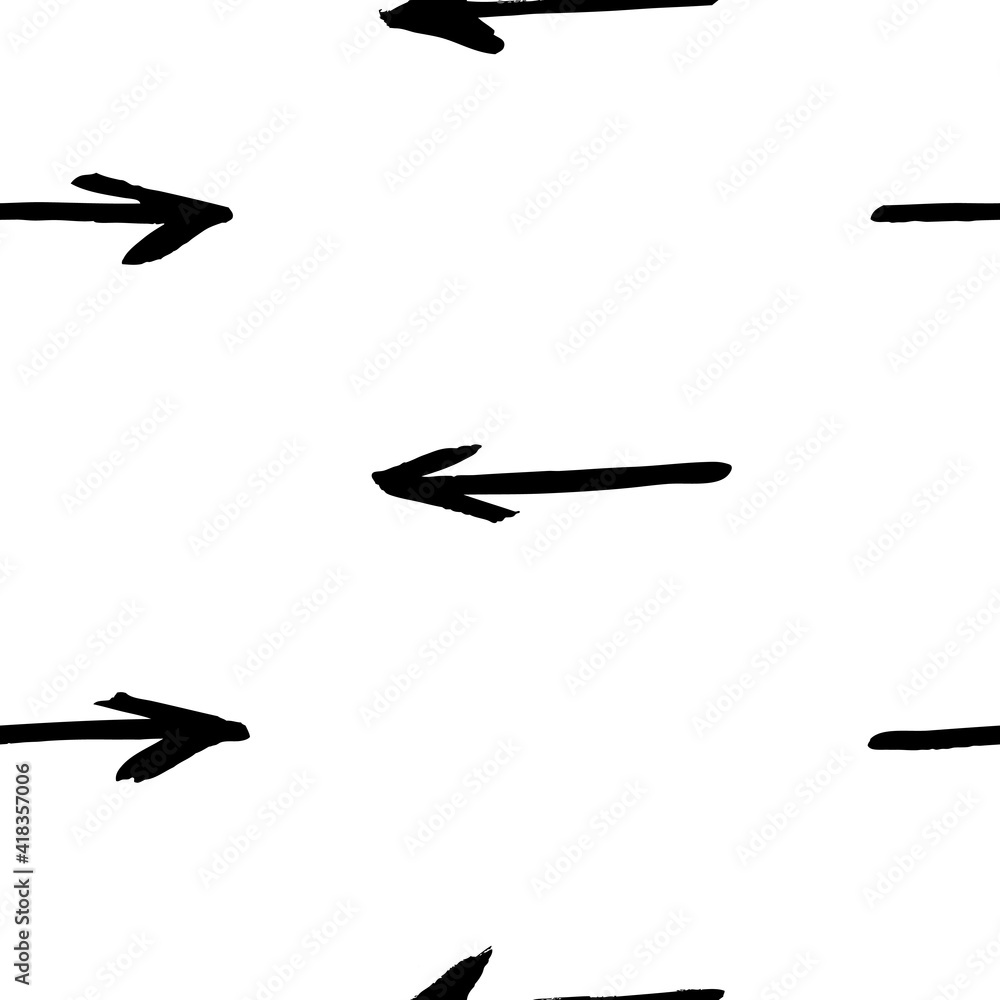 Aufkleber seamless pattern with hand drawn black and white cross. paint objects background for your design. ve