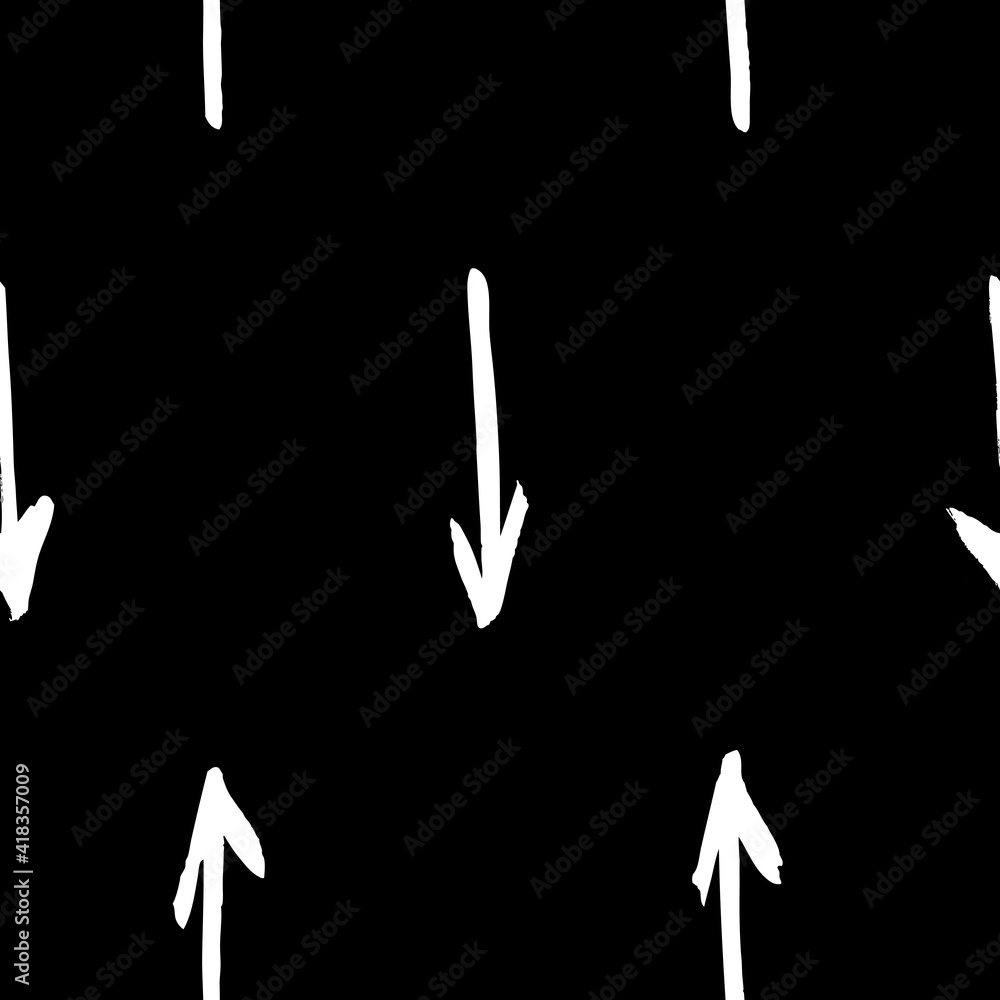 Poster seamless pattern with hand drawn black and white cross. paint objects background for your design. ve