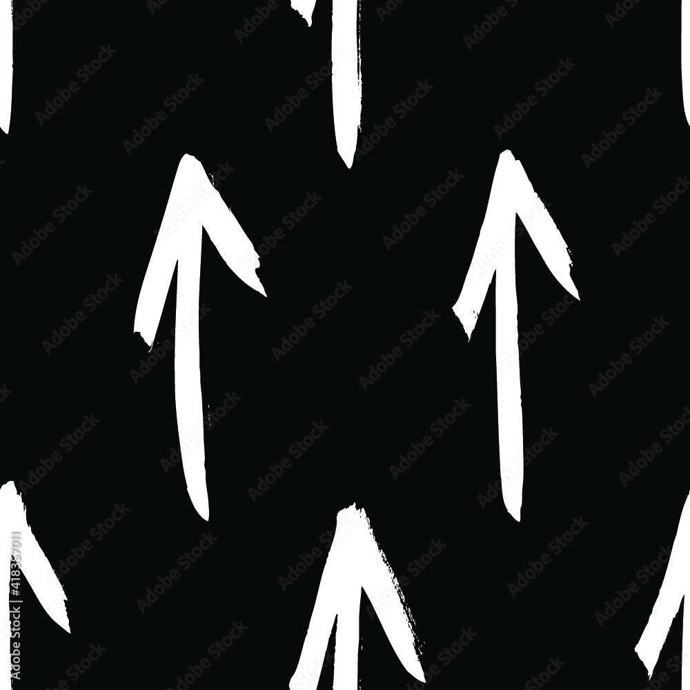 Aufkleber seamless pattern with hand drawn black and white cross. paint objects background for your design. ve