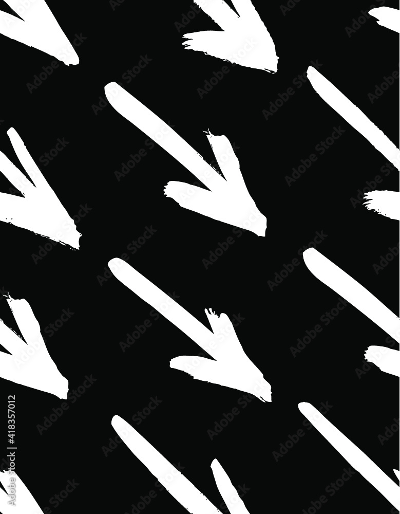 Aufkleber seamless pattern with hand drawn black and white cross. paint objects background for your design. ve