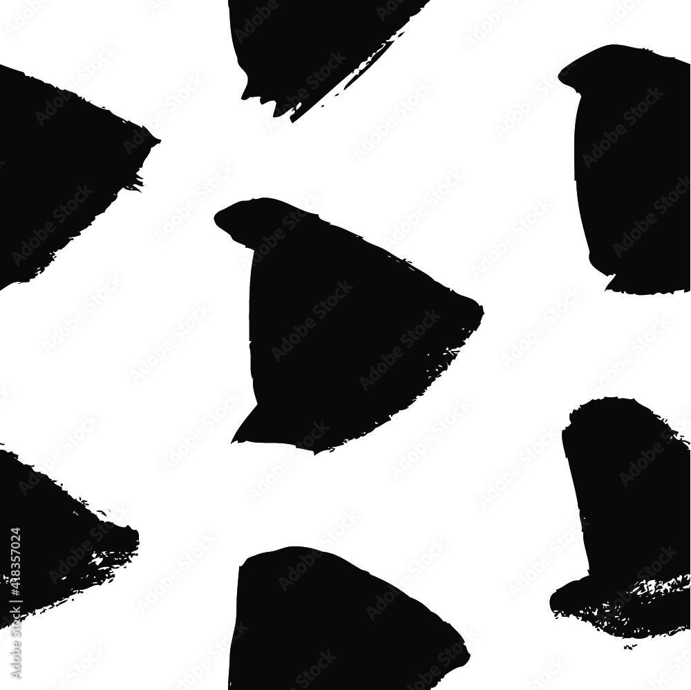 Aufkleber seamless pattern with hand drawn black and white cross. paint objects background for your design. ve