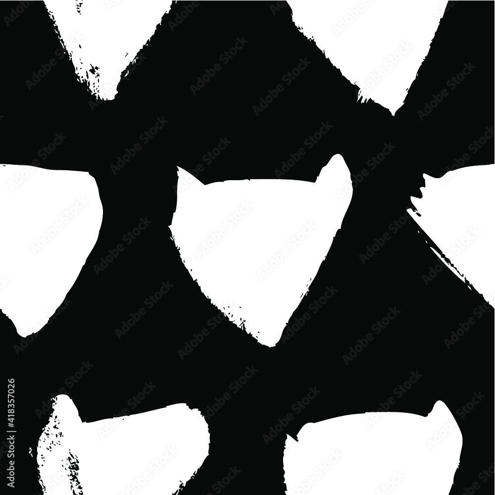 Aufkleber seamless pattern with hand drawn black and white cross. paint objects background for your design. ve