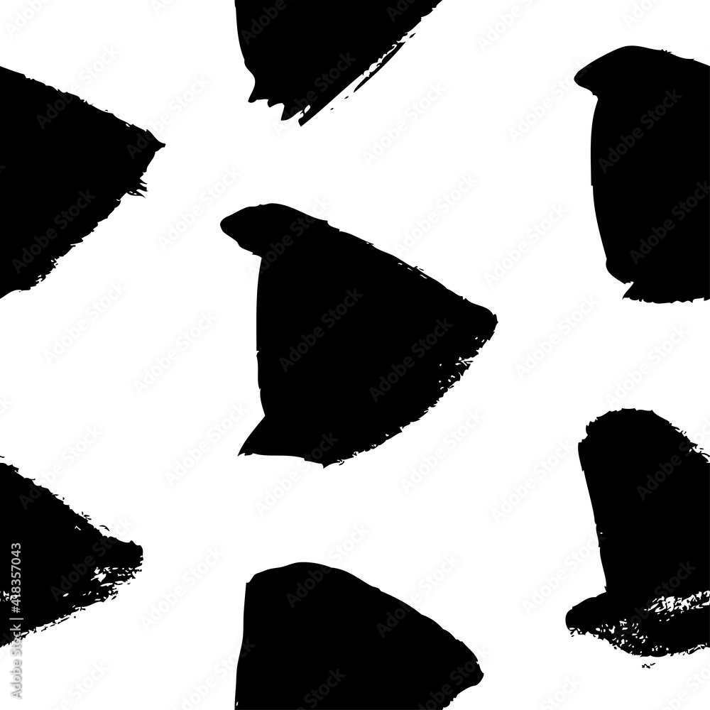 Aufkleber seamless pattern with hand drawn black and white cross. paint objects background for your design. ve
