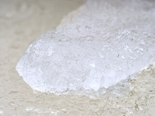 Broken ice piece broken from floe.  Winter Sea coastal landscape