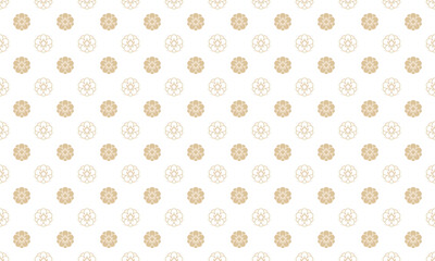 和柄素材　八重梅文様　シームレスパターン　ゴールド