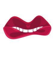 Lips on a white background
