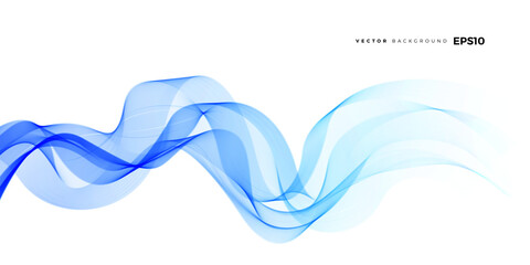 Wave vector element with abstract  blue  lines background for website, banner and brochure, Curve flow motion illustration, Vector lines, Modern background design.