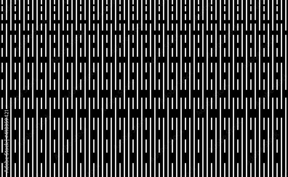 Poster gradient lines of dash of abstract pattern. design vertical stripes white on black background. desig