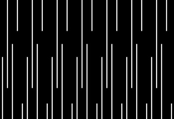 Regular four stripe of abstract pattern. Design vertical lines white on black background. Design print for illustration, texture, textile, wallpaper, background. 