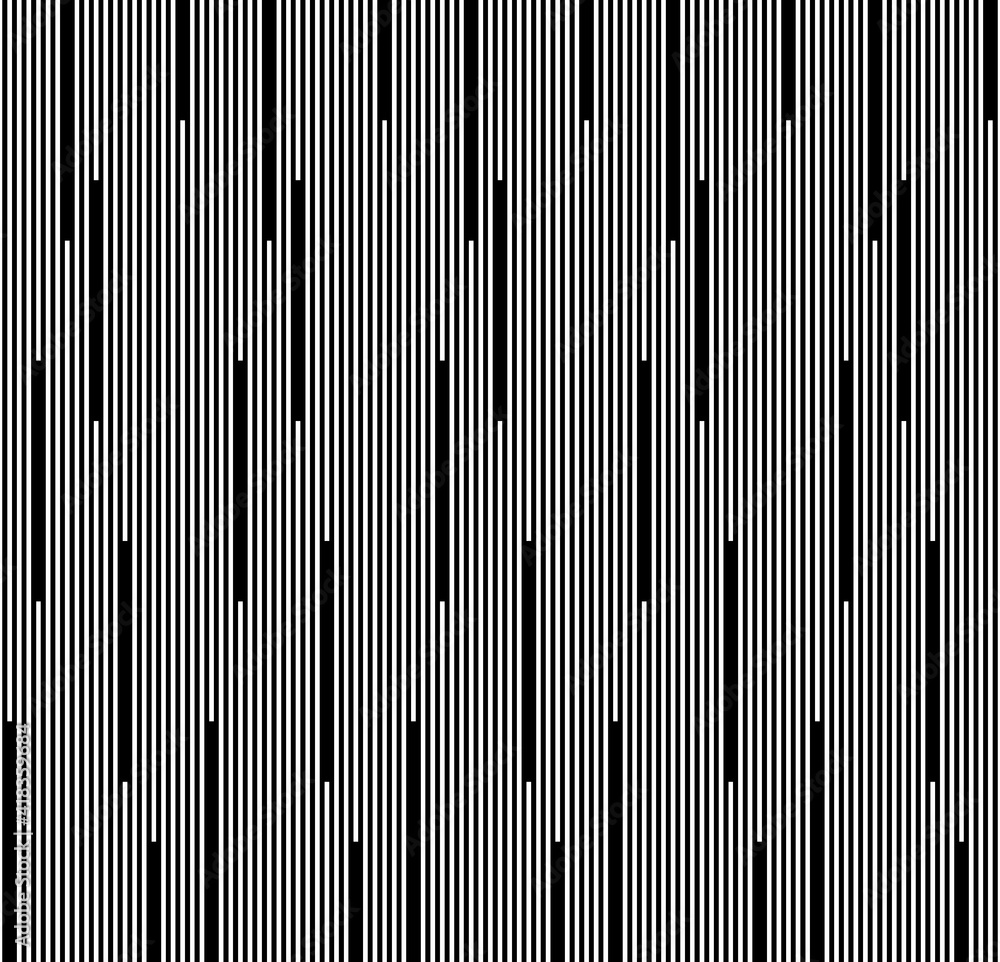 Poster vertical thin lines of abstract pattern. design stripe random white on black background. design prin