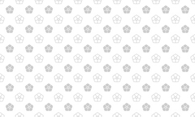 和柄素材　桔梗　シームレスパターン　シルバー