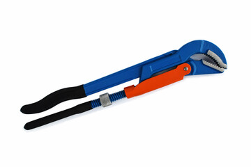 
Adjustable pipe wrench, pliers, spanner or plumbing tool isolated on white background.
