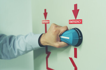 the technician operate electrical power emergency