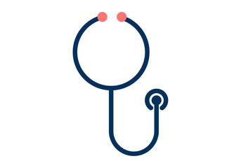 聴診器のシンプルなデザインのイラスト
