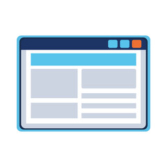 template webpage window isolated icon