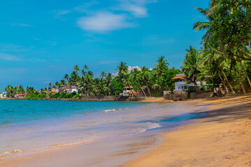 Sri Lanka, ocean, Beruwala beach Selective focus