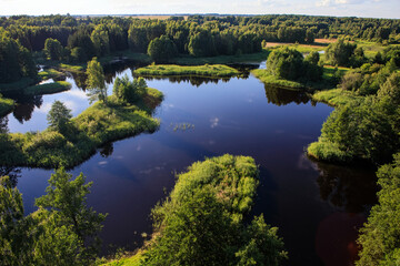 Kirkilai lakes near Birzai, Lithuania