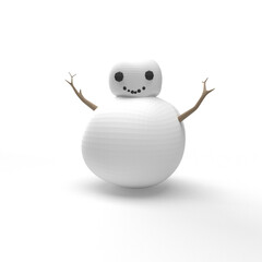 snowman on white background