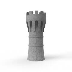 castle tower on white background © amipukullima