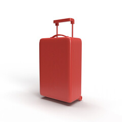 suitcase on white background