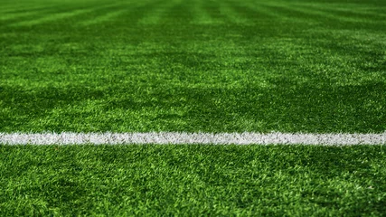Selbstklebende Fototapeten outer line in soccer stage on the green grass © Igor Link