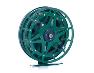 Obraz premium fishing reel for spinning isolated on white background