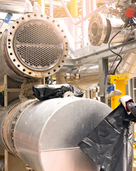 Remove the heat exchanger tube device. And is closing with a black bag.