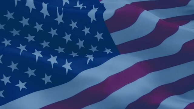 US flag video waving in wind half gradient. Waving Flag United States Of America. USA flag for Independence Day, 4th of july US American Flag Waving 1080p Full HD footage. USA America flags video news