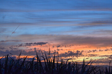 sunset from reunion island