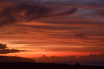 sunset from reunion island