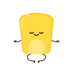 Corn kernel character design. Corn on white background. Corn kernel vector.