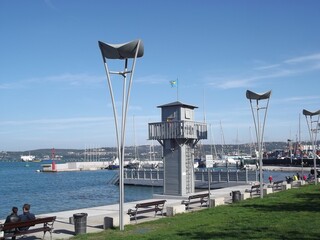 banks promenade of koper, slovenia