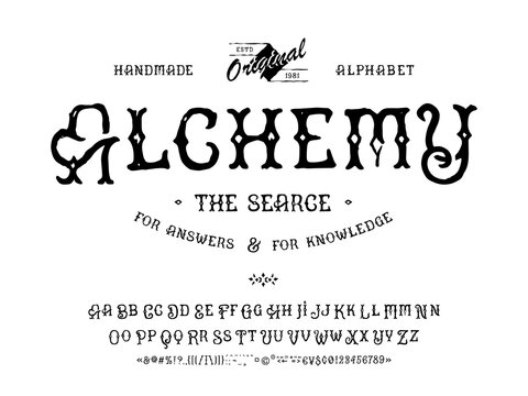 Font Alchemy. Craft retro vintage typeface design