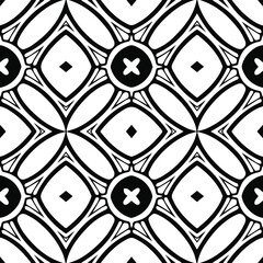 Obraz premium Geometric vector pattern with triangular elements. Seamless abstract ornament for wallpapers and backgrounds. Black and white patterns.. 