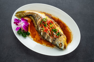 Chinese Cantonese Steamed Yellow Croaker