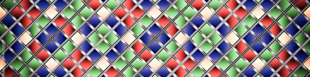 Poster abstract geometric background of color squares. multicolored mosaic. colorful pattern. gradient squa