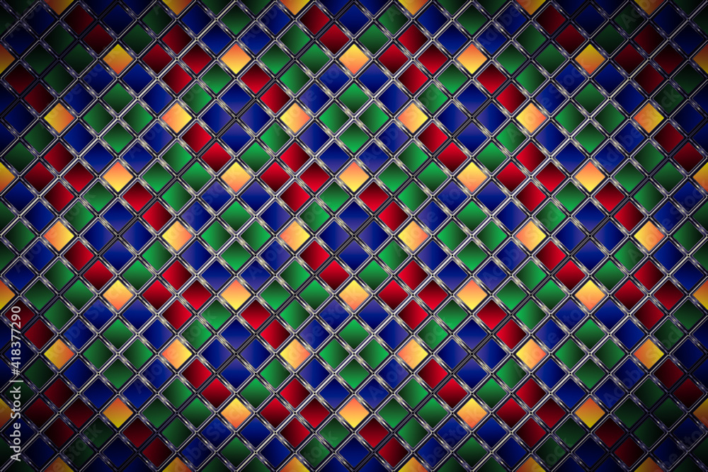 Poster abstract geometric background of color squares. multicolored mosaic. colorful pattern. gradient squa