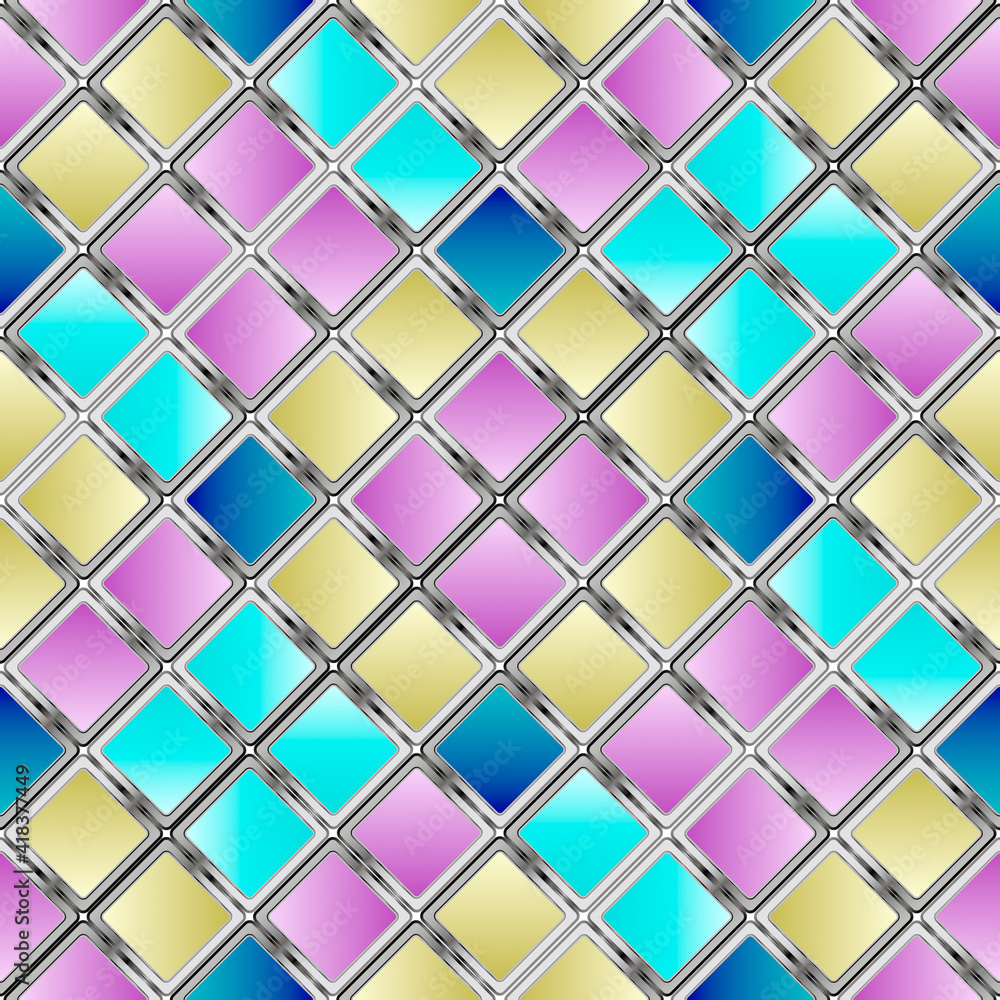 Poster abstract geometric background of color squares. multicolored mosaic. colorful pattern. gradient squa