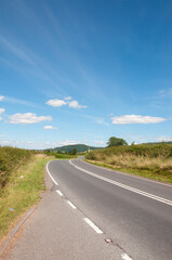 Summertime road in Wales