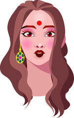 The face of today's young Indian woman in saree.