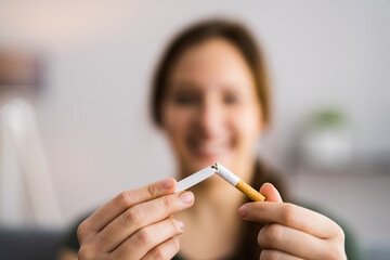 Quit Smoking Broken Cigarette. Addiction