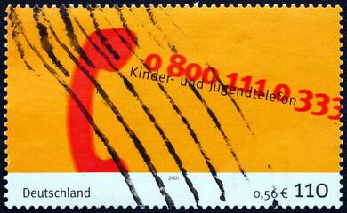 Postage stamp Germany 2001 Youth Helpline Federation