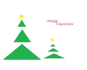 Obraz premium white background with stylized christmas trees and wishes