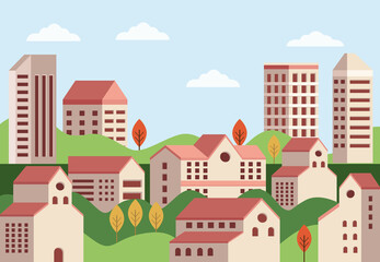 buildings cityscape scene